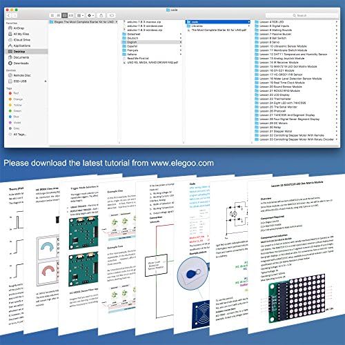 ELEGOO UNO R3 Project Most Complete Starter Kit with Tutorial Compatible with Arduino IDE (200+ Components)