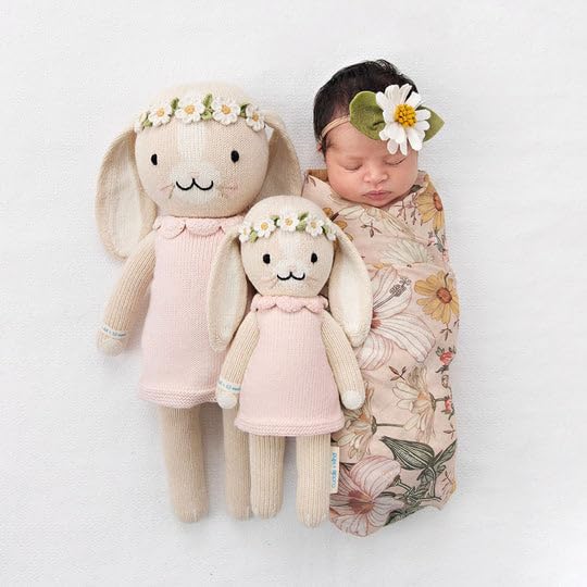 cuddle + kind Hannah The Bunny Blush Little 13" Hand-Knit Doll – 1 Doll = 10 Meals, Fair Trade, Heirloom Quality, Handcrafted in Peru, 100% Cotton Yarn