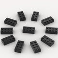 500 Piece Black Bricks Bulk, 2x4 Building Bricks Flat, Compatible With Lego Parts and Pieces (Color: Black)
