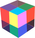 CMY Mixing Color Cube, 80mm (3.15 inch) Acrylic Prism for Home or Office Decoration, CMYcube Physics Toys Science Educational Gift for Kids, 8cm