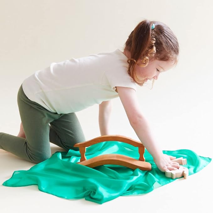 Sarah's Silks Mini Playsilks | Solid Colors | Creative Waldorf Toys for Education and Open-Ended Play (Set of 6 Primary)