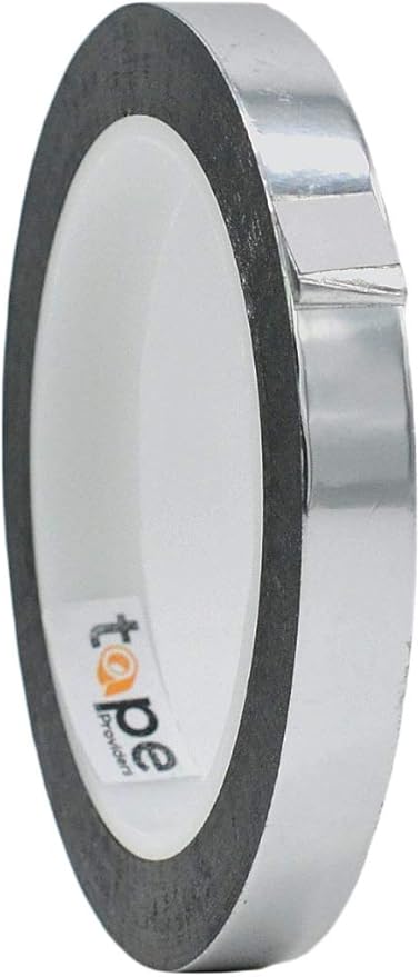 WOD MPFT2 Silver Metalized Polyester Mylar Film Tape with Acrylic Adhesive, 1/2 inch x 72 ft. Vibrant Mirror Silver Tape, Decor Tape for Detailing Accent Wall, Graphic Arts, Car and Boat Trim