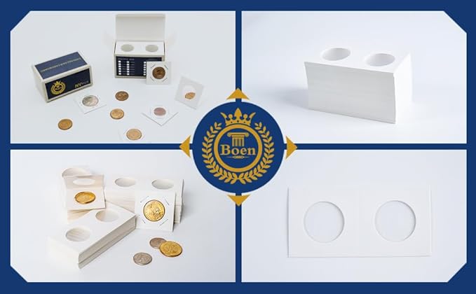 Boen Coin Holder 12 Assorted Sizes are Professional Coin Holders for Colletors The Coin Collection Supplies Include 1200Pcs Coin Flips The Coin Cardboard for Coin Collection