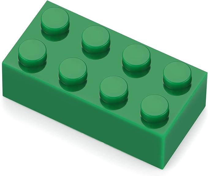 Feleph 320 Pieces 2x4 Green Bricks Building Classic Parts Creative Play Blocks Set Toy Accessories Combine with 3001 Major Brick Brands (Green)