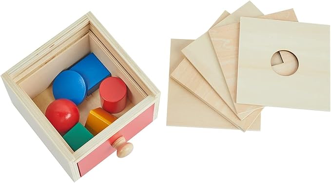 Adena Montessori Sorting Drop Box Toy with 6 Borad and Drawer Educational Toys for Kids Baby Toddlers