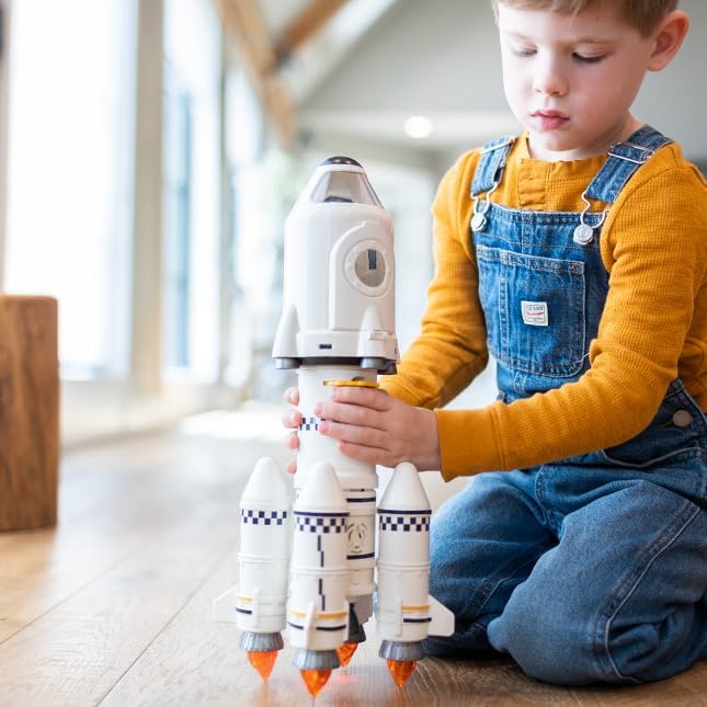 Fat Brain Toys Blast Off Multistage Rocket - Space Toy and Projector, Ages 4+
