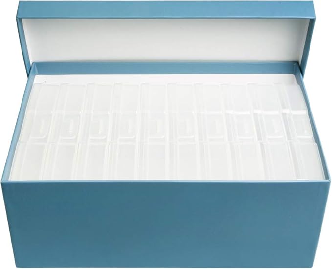 novelinks Photo Case 4" x 6" Photo Storage Box - 10 Inner Picture Storage Container (Sky Blue, 2 Pack)