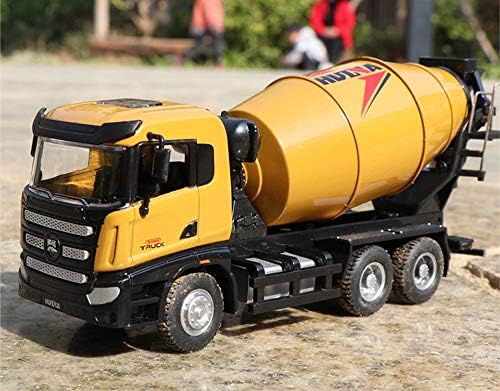Gemini&Genius Construction Vehicle Cement Truck Toy for Kids, Heavy Duty Cement Mixer Truck for Pretend Play, 1/50 Scale Diecast Alloy Vehicles Toy for Kids