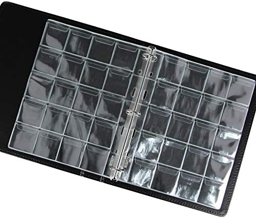 30 Pocket Coin Pages, 10 Sheets Plastic Coin Holders Stamp Collector Supplies for Coin Stamp Currency Collection