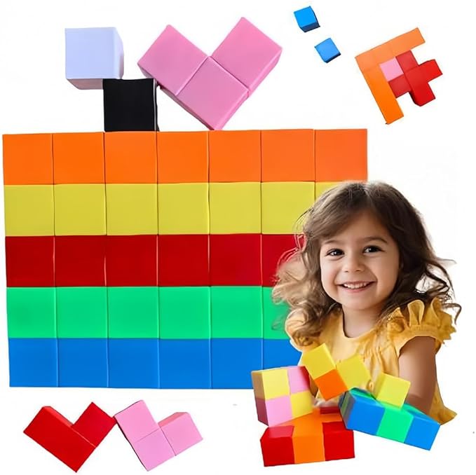 Toys for 3 4 5 6 Years Old Toddlers, Magnetic Blocks 1.18 inch,40PCS Medium Magnetic Building Blocks, Magnet Cubes, Preschool STEM Sensory Toys, Montessori Autism Toys, Birthday