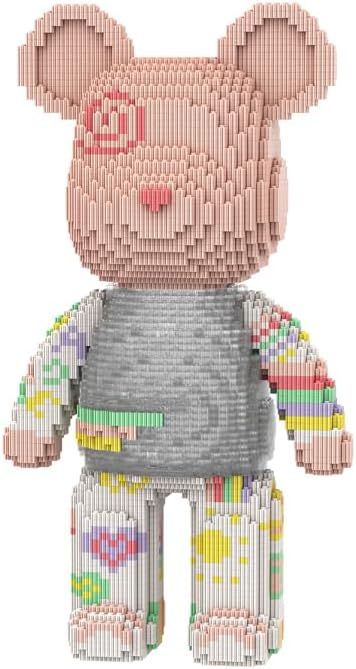 DAHONPA Painting Bear Micro Building Blocks Set (5250 Pieces), Bear Bricks Home & Office Decor, Gift for Adults and Kids