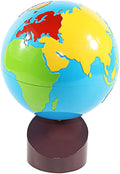 Montessori Geography Materials Globe of World Parts/Continents Preschool Early Educational Equipment Kids Culture Learning Toys Know World Globe (Multicolor)