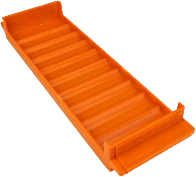 Rolled Coin Plastic Storage Tray, Quarters, Orange (2 Trays)
