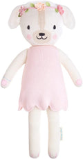 cuddle + kind Charlotte The Dog Little 13" Hand-Knit Doll – 1 Doll = 10 Meals, Fair Trade, Heirloom Quality, Handcrafted in Peru, 100% Cotton Yarn