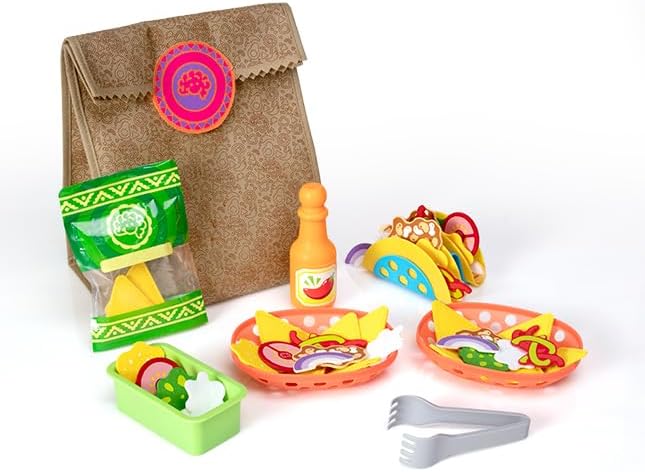 Fat Brain Toys Pretendables Nacho Set - Pretend Playset with Storage, Ages 3+