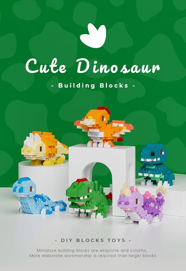 Stegosaurus Cute Dinosaur Animals Creature Building Toy Blocks Ancient Creatures Life Mini Bricks Micro Building Toys