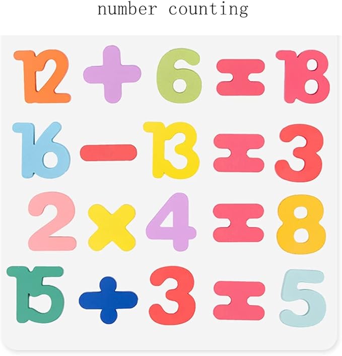 Wooden Puzzles for Toddlers, Alphabet Puzzle and Number Puzzle, Preschool Educational Learning Toys with Chunky Wood ABC Puzzle Board, for Girls Boys Kindergarten
