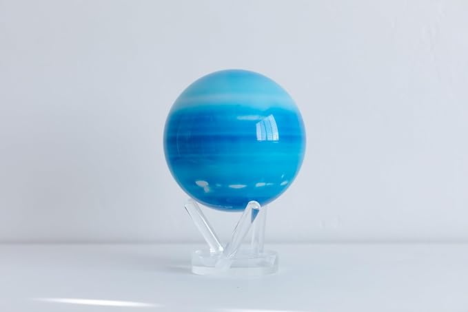 MOVA Uranus Globe 4.5” – Solar-Powered Rotating Planet Model | NASA-Inspired Blue Decor