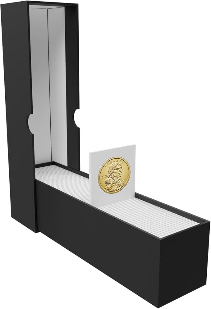 8 Pcs Coin Storage Box - 2"× 2" Coin Holders Boxes, Coin Slab Storage Box, Coin Holders for Collectors, Coin Collecting Supplies, Protect Collecting Coin Flips for Cardboard Cases