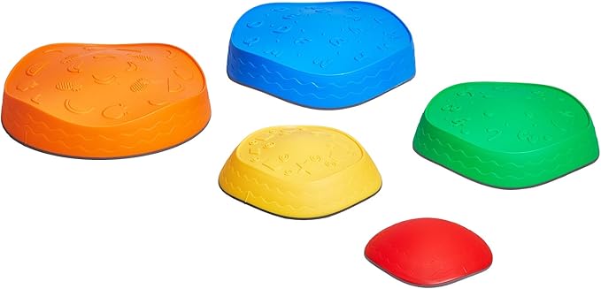 VEVOR Balance Stepping Stones for Kids, 5 PCS, Up to 220 lbs, Non-Slip Toddlers Sensory Stepping Stones, Obstacle Course Coordination Game Toys Indoor or Outdoor Play for Children Aged 3 4 5 6 7 8+