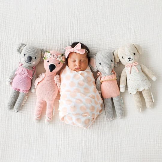 cuddle + kind Eloise The Elephant Regular 20" Hand-Knit Doll – 1 Doll = 10 Meals, Fair Trade, Heirloom Quality, Handcrafted in Peru, 100% Cotton Yarn