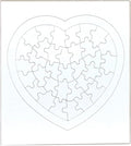 Hygloss Blank Puzzles with Heart Shape - 8.5" x 9.5" - 100 Puzzles - Ideal for Valentines - Write, Draw, and Decorate Your Own Jigsaw Puzzle (34 Puzzle Pieces per Puzzle)