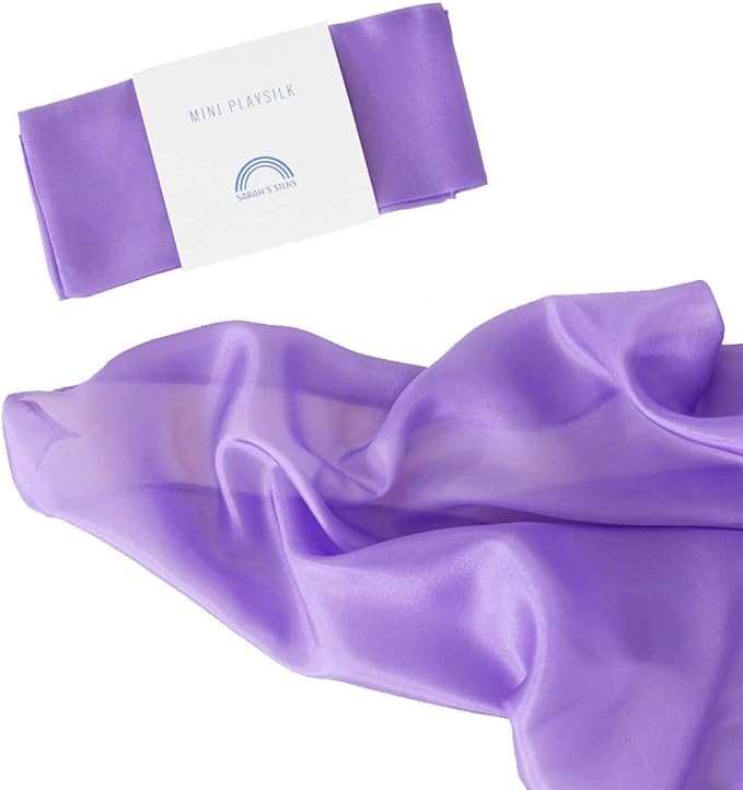 Sarah's Silks Mini Playsilks | Solid Colors | Creative Waldorf Toys for Education and Open-Ended Play (Purple)
