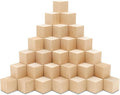 Wooden Blocks, 1-3/4 Inch Unfinished Wood Blocks for Crafts, Pack of 50 Wooden Cubes, Plain Wooden Blocks for Baby Shower, Small Blank Wooden Blocks, STEM, Building, Birch Wood Cubes for Crafts