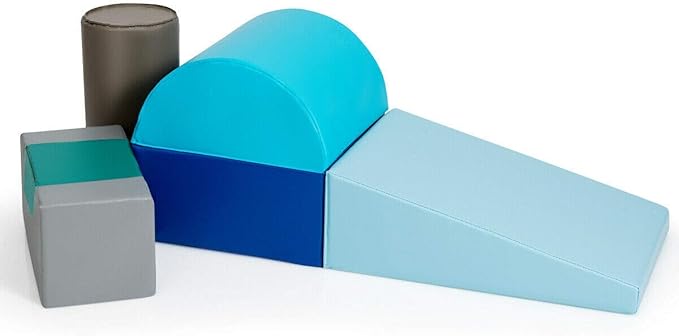 Costzon 6-Piece Kids Crawl and Climb Foam Play Set, Colorful Baby’s Foam Blocks to Crawling, Climbing, Walking, Children’s Educational Software Composite Toy for Toddlers, Preschoolers (Contemporary)