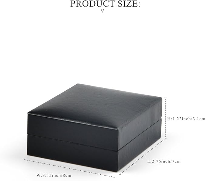 Oirlv Black Pendant Gift Box Wedding/Propose Jewelry Box Velvet Insert