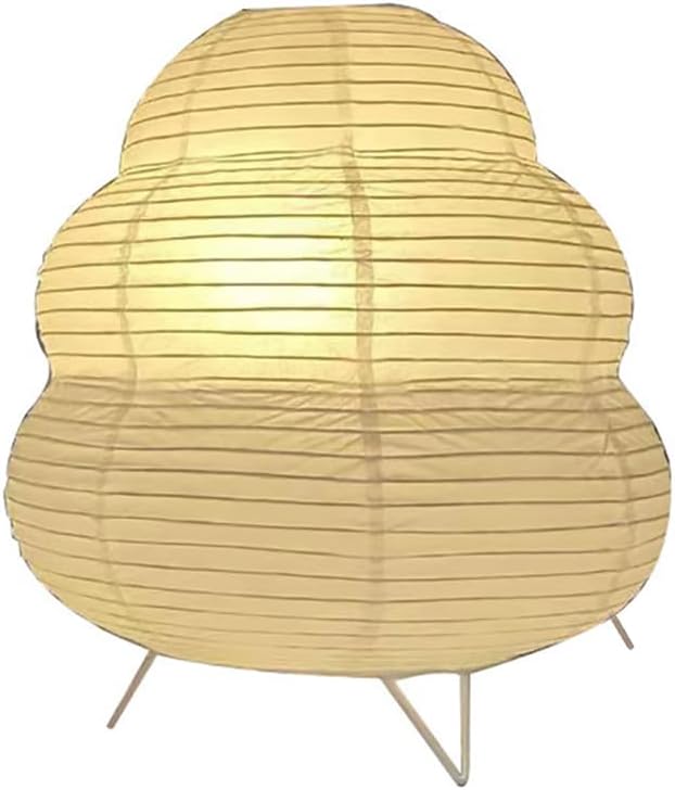 2 Pack Bedside Table Lamp Paper and Chrome Standing Lamp Room Decoration Festival Lantern Light Nightstand Desk Lamp Bedroom Dresser Living Kids Room College Dorm Coffee