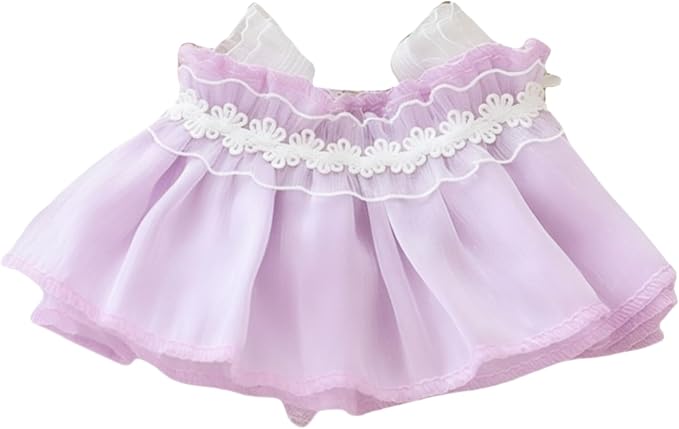 Clothes for Dolls Accessories, Outfit Set Gauze Dress for 15cm 17cm Doll (No Doll), Romantic Skirt Doll Clothing Set Replacement Purple
