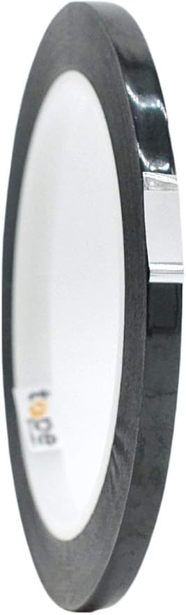 WOD Tape MPFT2 Black Metalized Polyester Mylar Film Tape, 1/4 inch x 72 yds, Vibrant Mirror Black, Decor, Graphic Arts, Car & Boat Trim
