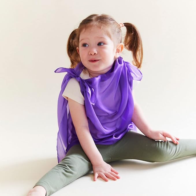 Sarah's Silks Mini Playsilks | Solid Colors | Creative Waldorf Toys for Education and Open-Ended Play (Purple)