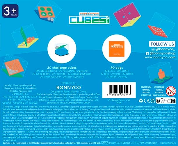 BONNYCO Brain Teaser Puzzles Cubes Kids Party Favors Pack 30 Pinata Goodie Bags Stuffers for Kids 3-5 4-8, Return Gifts for Birthday Party | Mini Puzzle Games, Classroom Prizes | Rewards Stocking