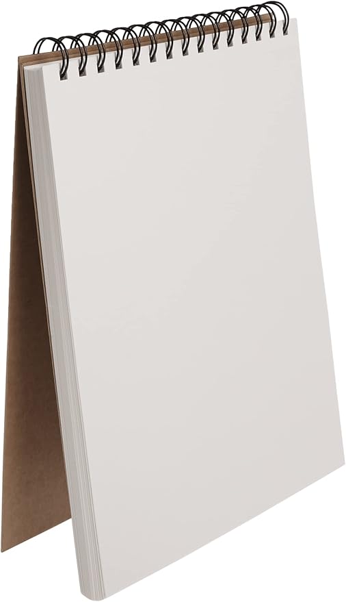 OOLY DIY Cover Large Sketchbook, 8 x 10.5 Inches White Paper Sketchbook Drawing Book for Kids, Artists Drawing Pad for Gel Pens