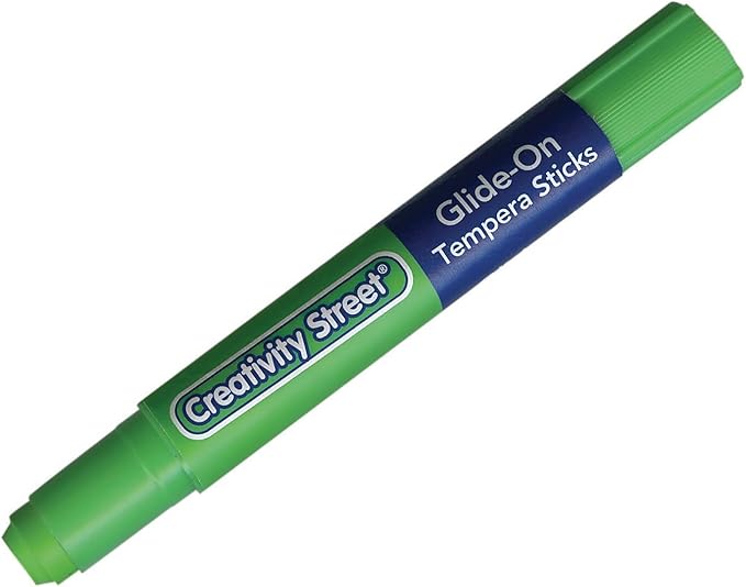 Creativity Street Glide-On Tempera Paint Sticks, 12 Assorted Primary Colors, 5 grams, 12 Count