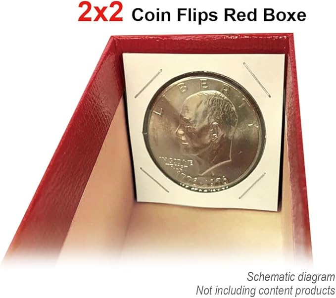 PIT66 10 PCS Coin Storage Boxs 2x2inch Coin Flip Holder for Coin Collecting Supplies Holders Commemorative Coin Collection Boxs