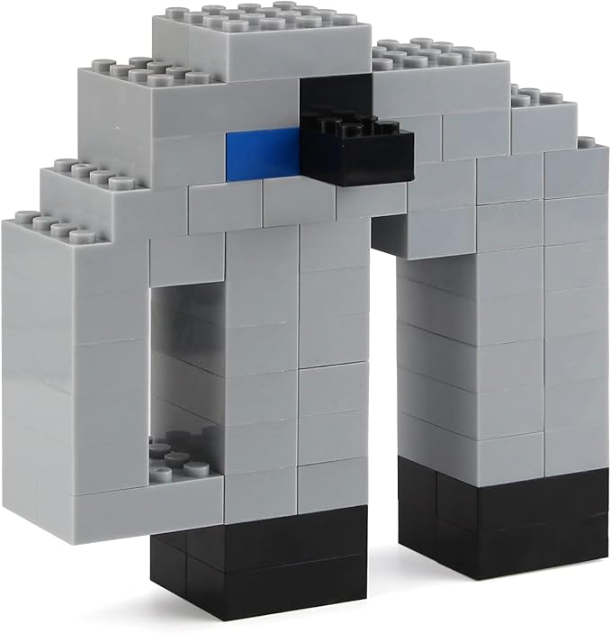 Feleph Basic Parts 320 Pieces 2x4 Light Gray Bricks Building Creative Play Blocks Set Toy Accessories Combine with Major Brick Brands (Gray Light)