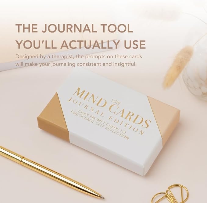 Mind Cards: Journal Edition | 45 Guided Journal Prompts for Self-Discovery, Creativity & Personal Growth | Journaling Gift for Writers & Thinkers