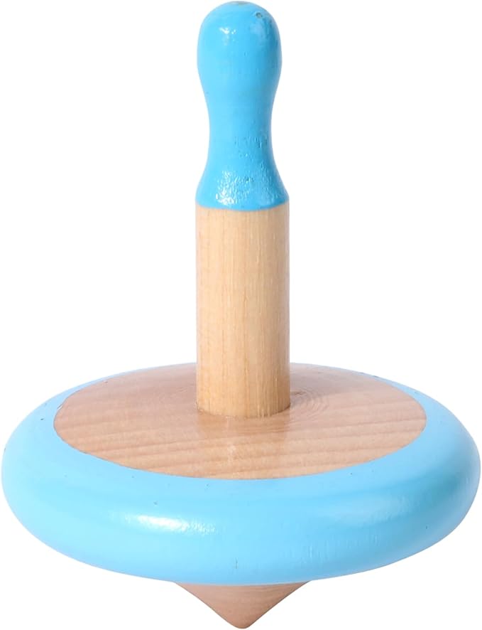 WODI 4PCS Wooden Spinning Tops - Adorable Animal Gyroscope Toys for Toddlers, Safe & Fun Montessori Educational Gift, Fidget Spinner for Kids/Toddlers (#1)