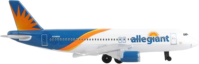 Daron Toy Airplane – Allegiant Air – Die-Cast Metal Model Airplane Toy with Plastic Parts for Kids Ages 3+