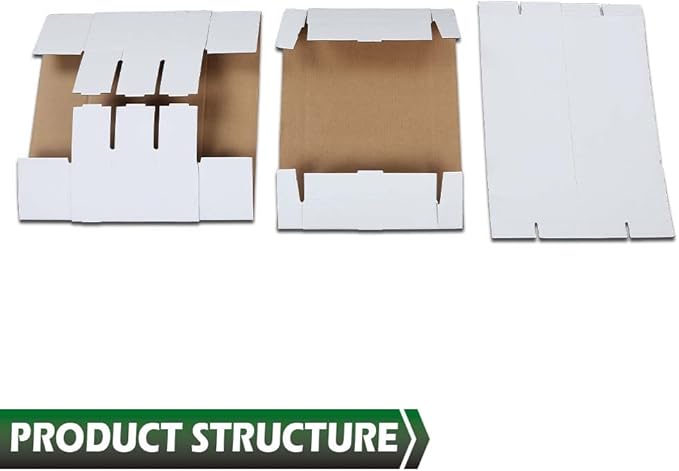 GRAND ORANGE 3000 Count 3 Row Card Storage Box 2 PACK Cardboard Standard Trading & Gaming card Storage Boxes Corrugated Cardboard Storage Box Trading Card Slab Storage Boxes