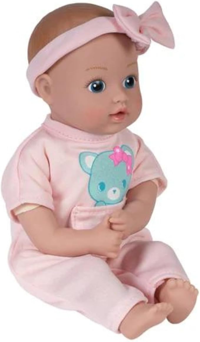 ADORA Be Bright Collections - Tots and Friends, 8.5” Baby Doll and Spirit Plush Animal, Made in Sweet Baby Powder Scent and Machine Washable, Birthday Gift for Ages 3+ - Baby Bear