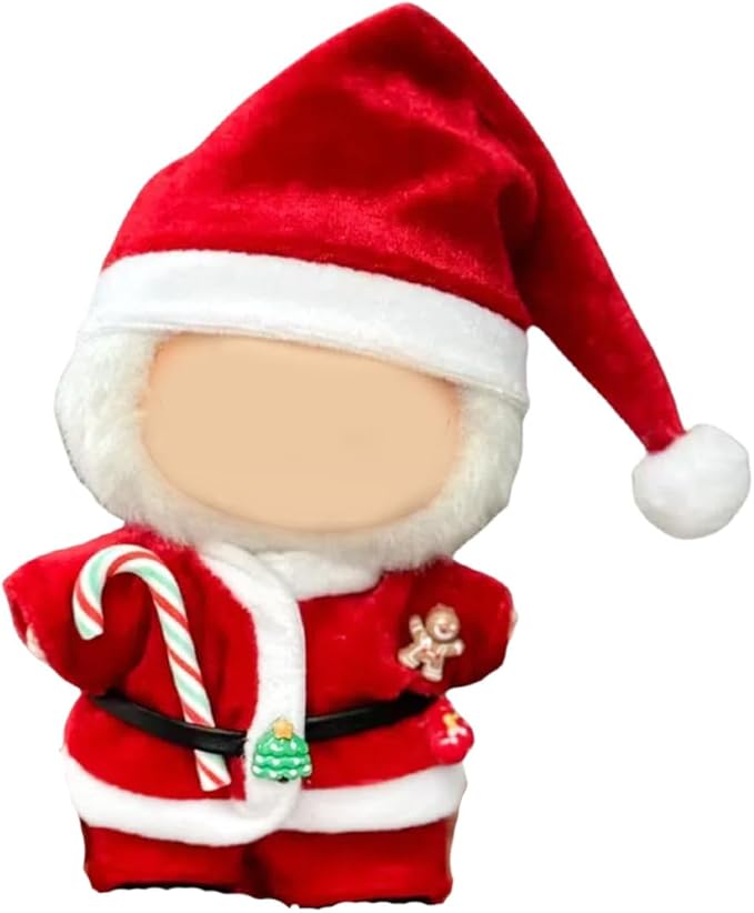 Christmas Costume for Clothes/for Outfits, Clothes Set for17cm Doll,3 Piece Set Hat for Clothing , Boys and Girls Stylish Adorable Dolls Clothes Accessories (No Doll)