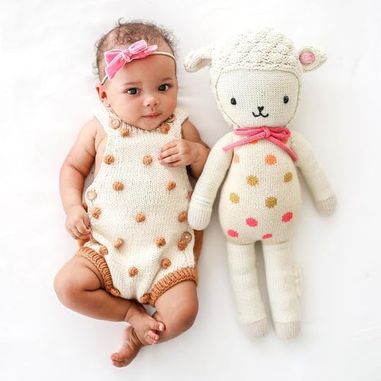 cuddle + kind Lucy The Lamb Regular 20" Hand-Knit Doll – 1 Doll = 10 Meals, Fair Trade, Heirloom Quality, Handcrafted in Peru, 100% Cotton Yarn
