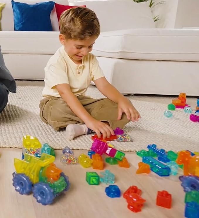 Jelly Blox Construction Dump Truck Set | Includes 30 Pieces | Toddler & Preschool Building Blocks Kids Can Squeeze, Stretch, Squish | Safety Tested & Ouch-Free | Tactile, Sensory Play Toy for Ages 2+