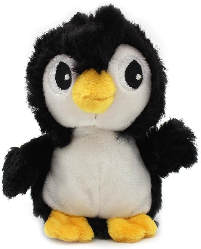 Les Déglingos Les Ptipotos by Glissou Le Penguin – Soft Soft Plush – Ideal Birth Gift – Black and White – 16 cm