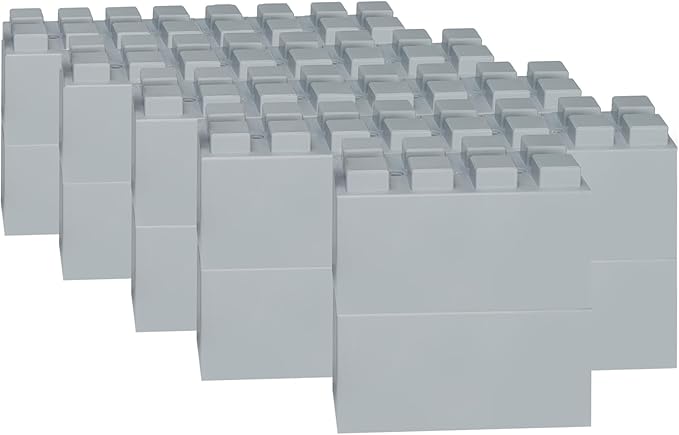 EverBlock 12' x 6' Full Size Plastic Modular Bulk Pack | Giant Building Blocks | Easy to Connect & Reuse | Indoor & Outdoor Use | Build Displays & Structures | Light Gray