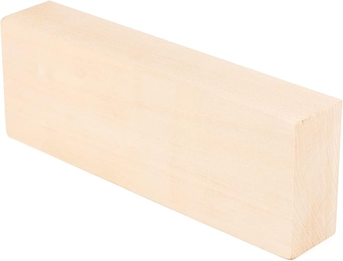SOUJAP 2 Pack 10 x 3.5 x 1.7 Inch Basswood Carving Blocks, Unfinished Wood Blocks, Soft Solid Wood Whittling Blocks for Carving, Crafts